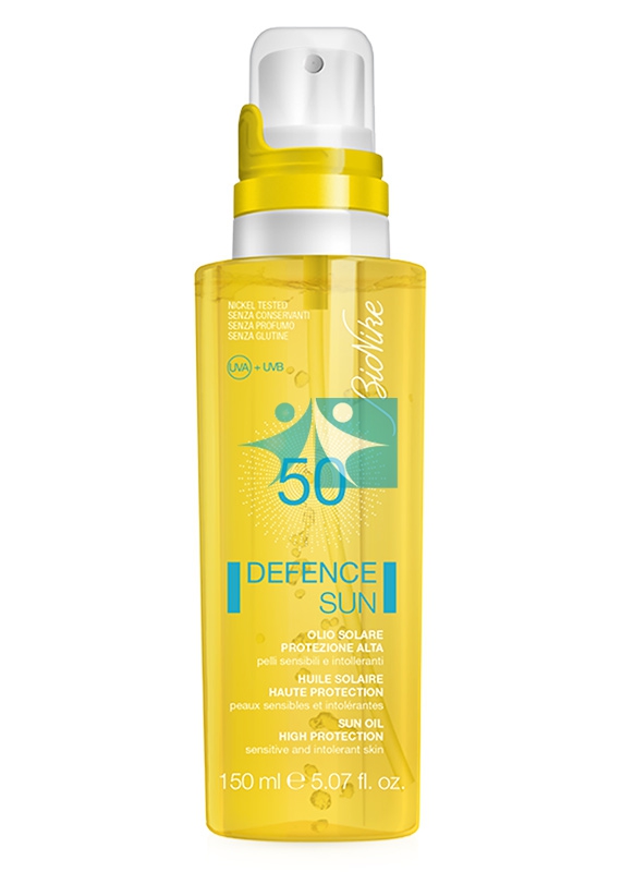 BioNike Linea Defence Sun SPF50 Olio Spray Sole Corpo Pelli Sensibili 150 ml